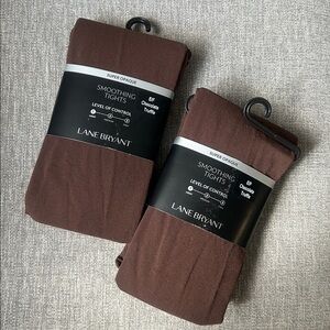 Size E/F Lane Bryant Chocolate Truffle Smoothing Tights Super Opaque USA Made